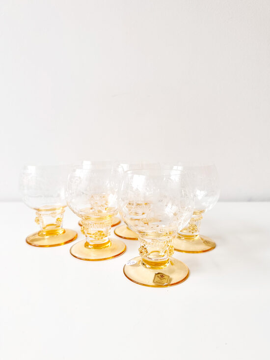 Brendija glāzes no Theresienthal, Vācija, 1950.