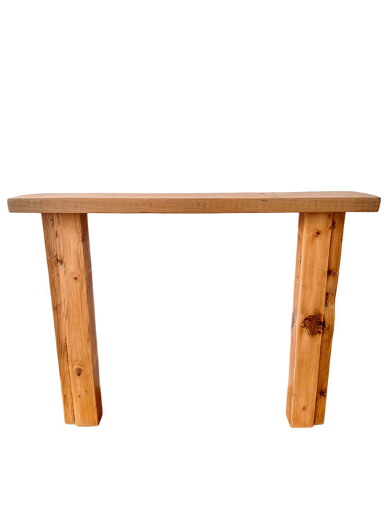 Sena koka konsole / plaukts pie sienas