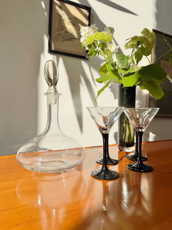Vintage Luminarc martini glāzes