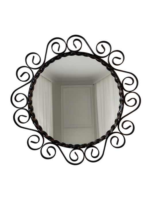 Pīta metāla franču stila spogulis