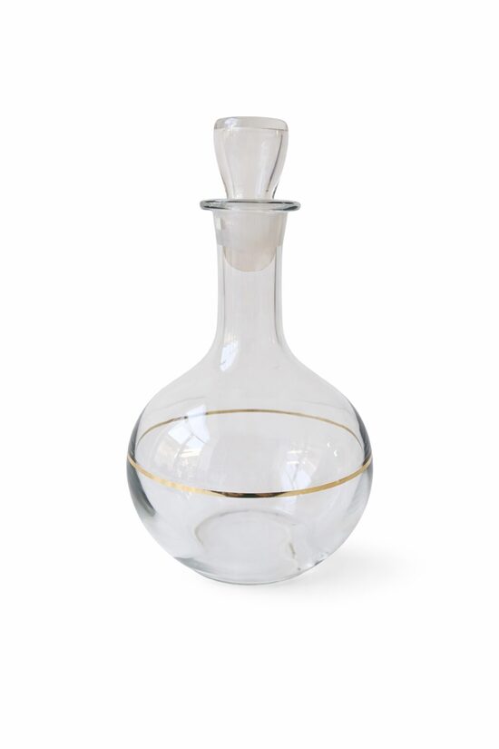 Maza stikla karafe ar zelta līniju