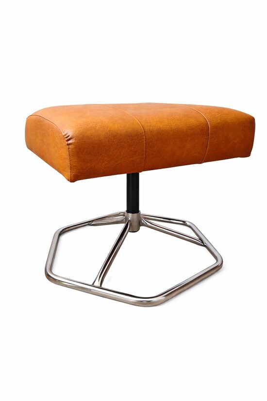 Retro mākslīgās āda kāju paliktnis