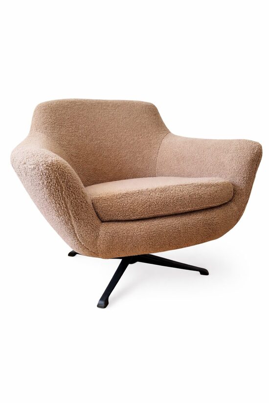 Atjaunots Mid-Century grozāmais klubkrēsls, 1960.–70. gadi