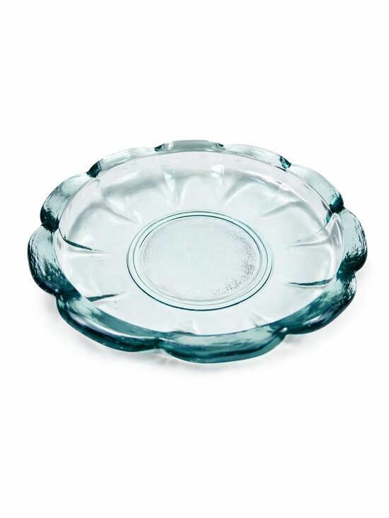 Vintage zaļā stikla trauks "Puķīte", 1960.–1970. gadi