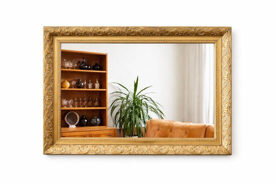 Masīvs koka spogulis