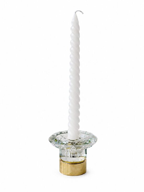 Rosdala Glasbruk crystal glass candle holder