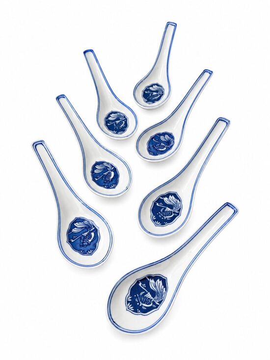 Vintage Chinese porcelain spoons