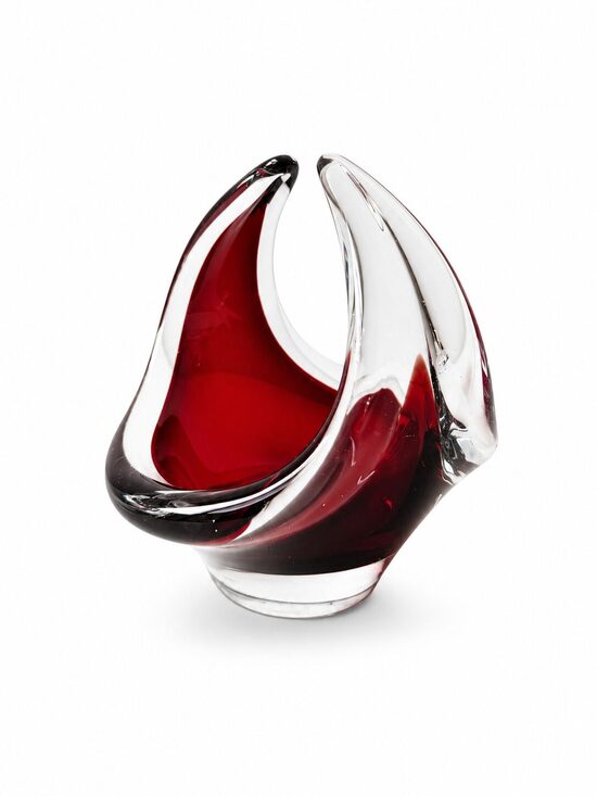 Flygsfors “Coquille” series glass bowl / 1952