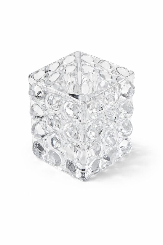 Neliels kristāla stikla svečturis