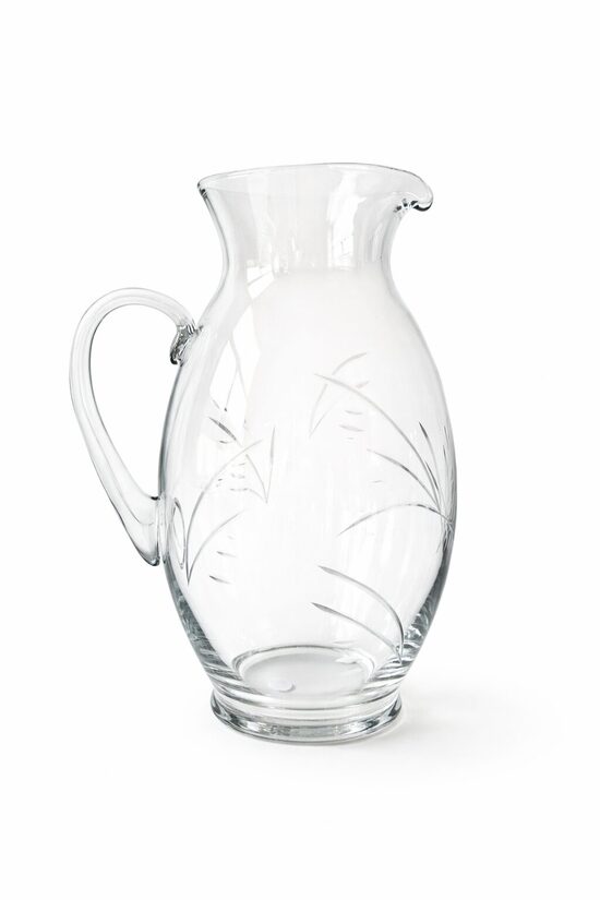 Stikla krūka ar gravējumiem