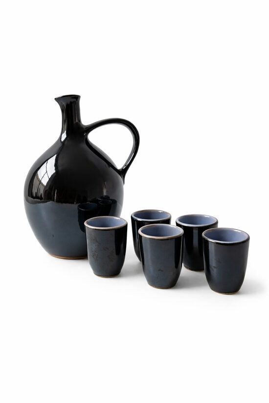  Keramikas krūkas un glāzīšu komplekts