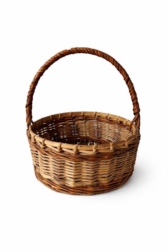 Neliels Roku Pīts Vītolu Grozs ar Rokturu