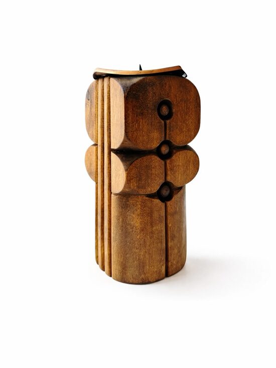 Vintage Koka Svečturis no Latvijas PSR Mākslas Fonda “Māksla” 