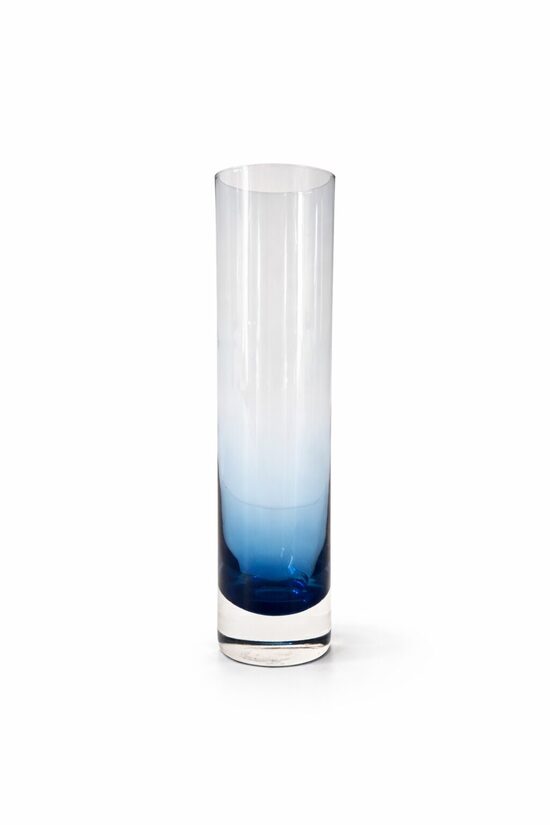 Cilintra zila stikla vāze