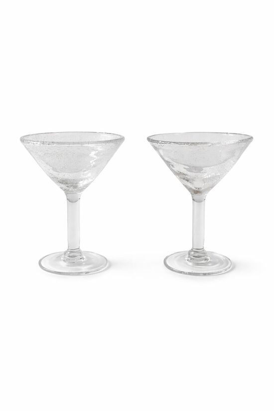 Komplekts ar pūstām Martini glāzēm