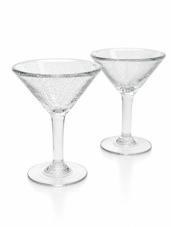 Set of Blown Glass Martini Glasses