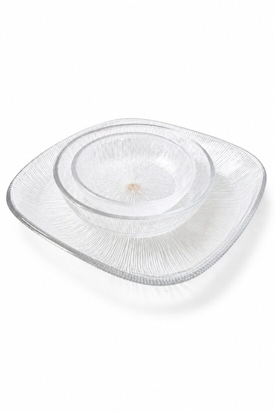 Crystal glass bowl set – Echt Bleikristall