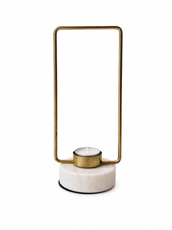 Candle Holder with Marble Base