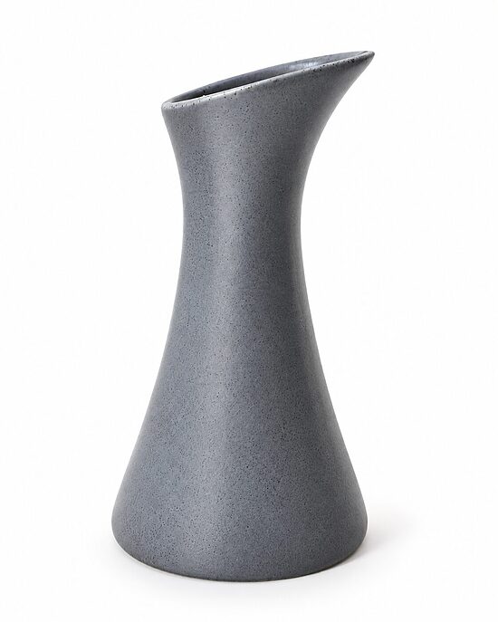 Vintage keramikas vāze pelēkā tonī – Mid-Century Modern