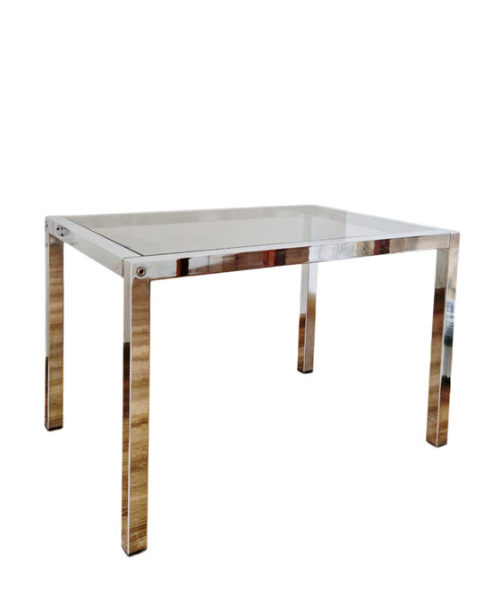 Midcentury metāla un stikla kafijas galdiņš