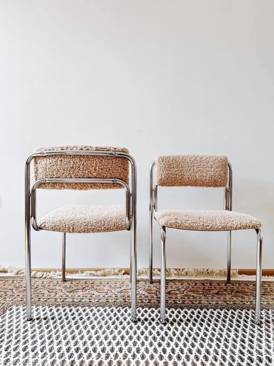 Mid-century hromēti krēsli