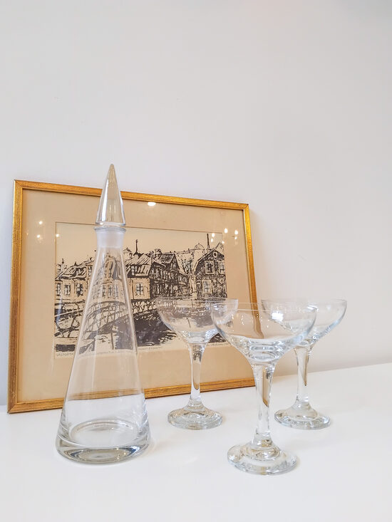 Kristāla šampaniešu/kokteiļu glāzes