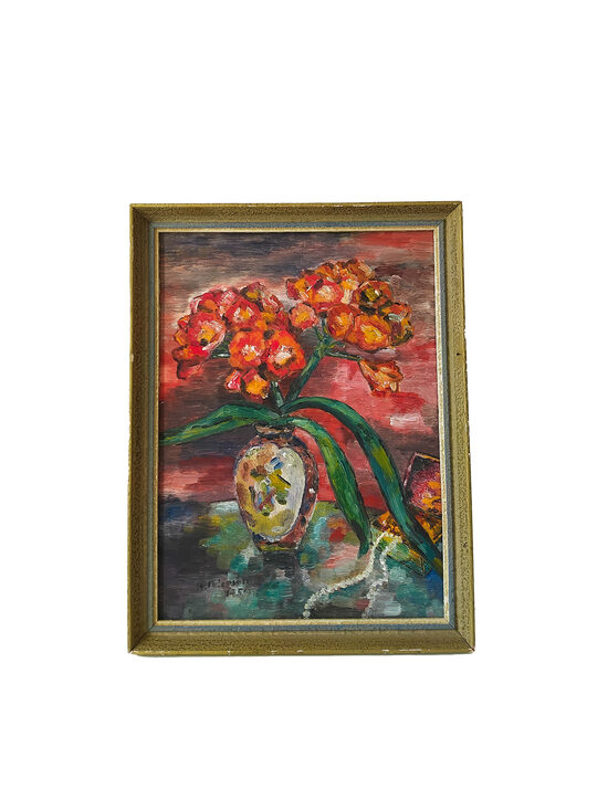 Glezna/Eļļa ''Ziedu klēpis vāzē''