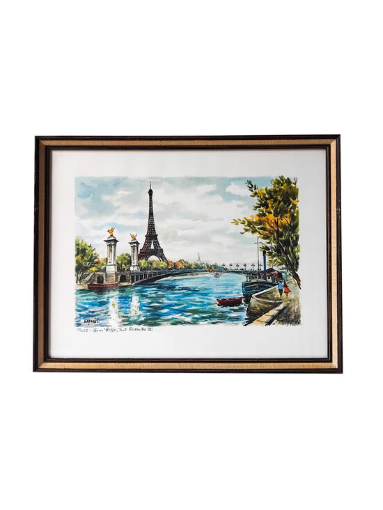 Prints/Akvarelis "Paris – Seine – Eiffel and Alexandre III" 