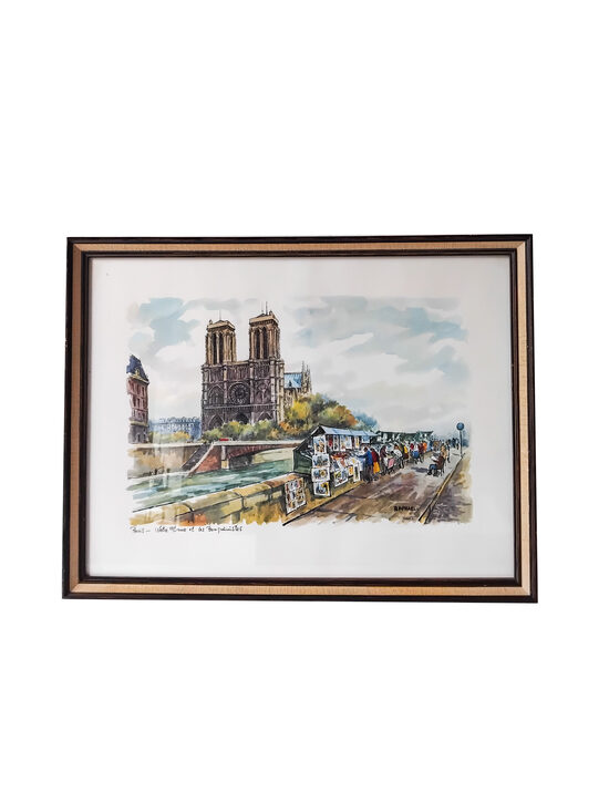Printa reprodukcija ''Paris Notre Dame and the Bouquinistes''