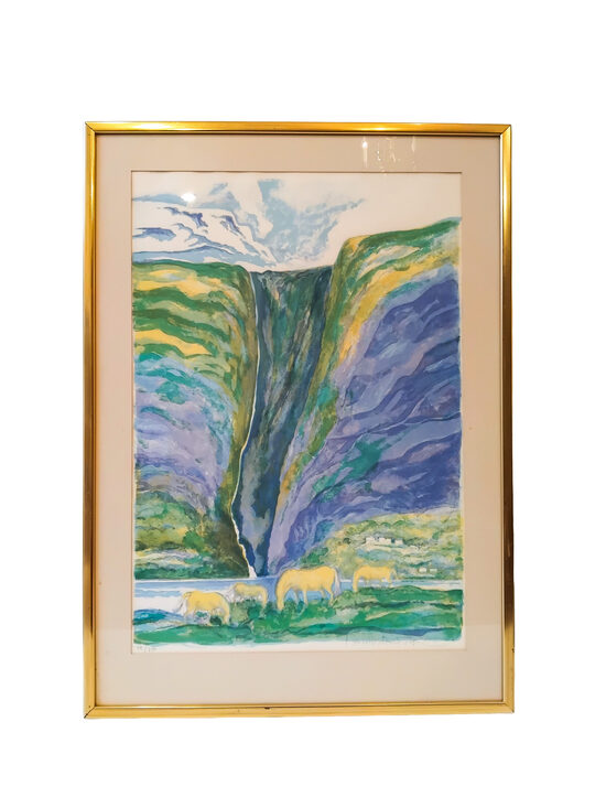 Prints/Akvarelis ''Krāsainais ūdenskritums''