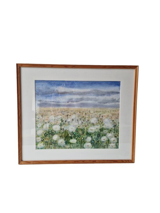 Glezna "Pieneņu lauks", akvarelis