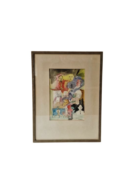 Eje Lönn "TV nakts", akvarelis