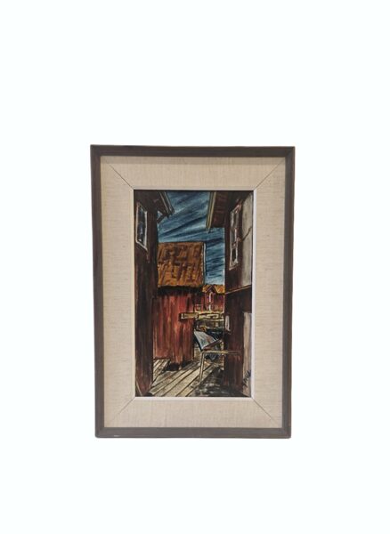 Glezna "Sarkanās mājas", eļļa