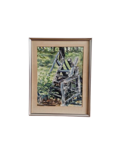 Glezna "Koka kāpnes", akvarelis