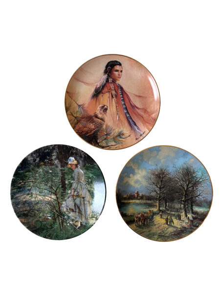 Dekoratīvu ainavu šķīvju komplekts 