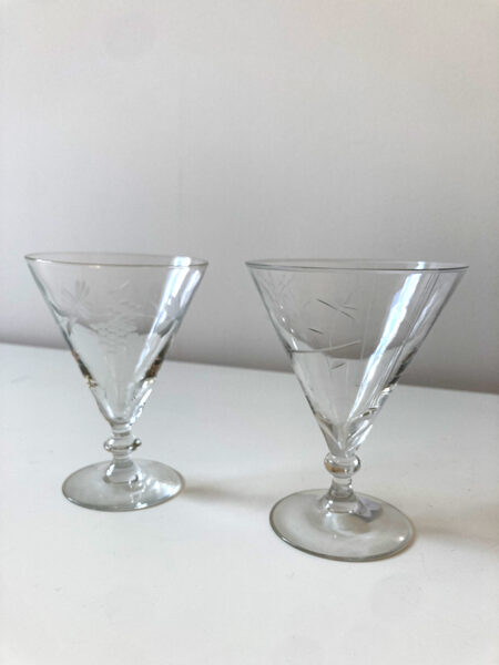 Martini glāzes ar gravējumiem